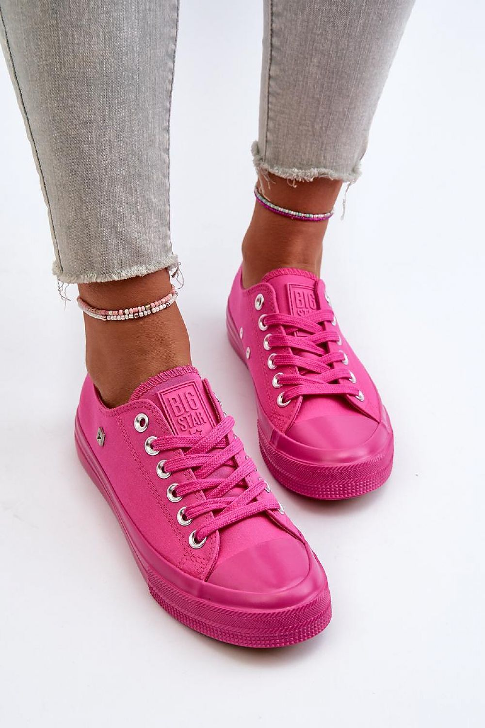 pink mini sneakers alternate angle