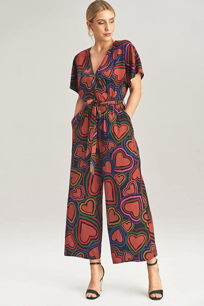 multicolor wrap suit front view