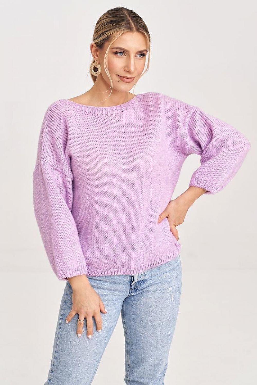 violet jumper front view