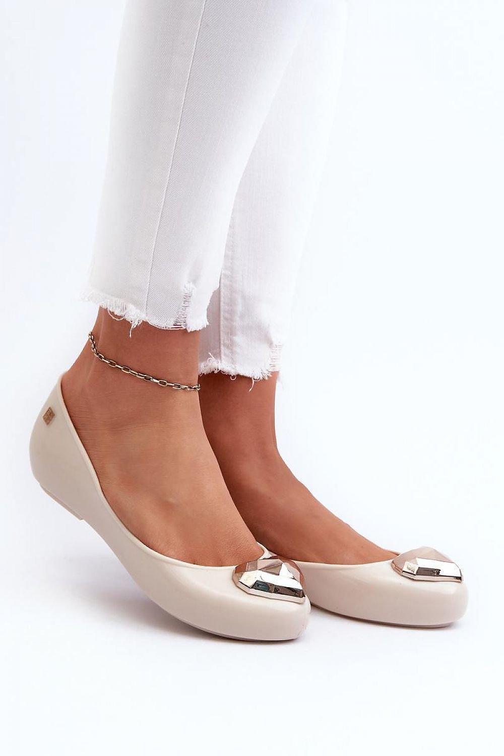 beige ballet flats back view