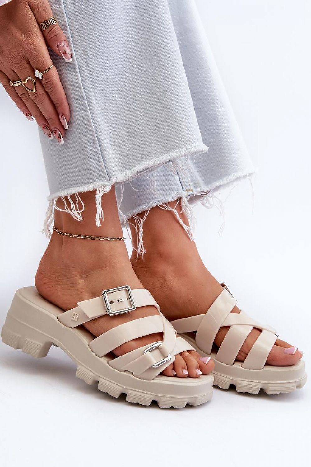 pink flip-flops side view