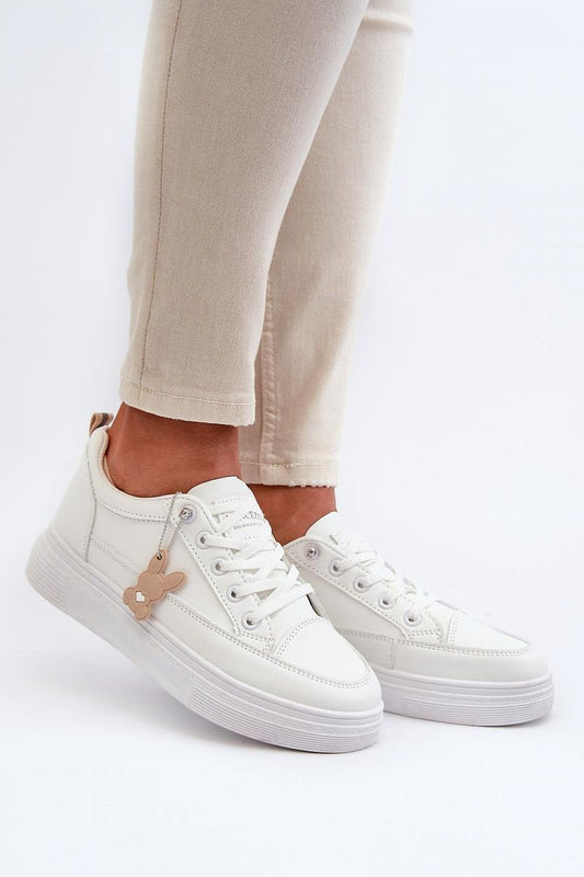 white sneakers front view