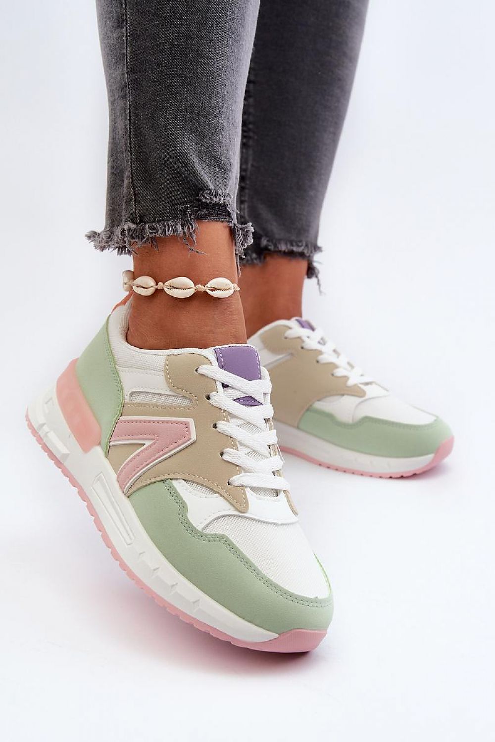 beige sport shoes view 7