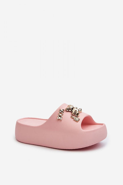 green flip-flops side view