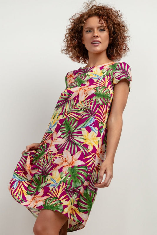 multicolor day dress front view