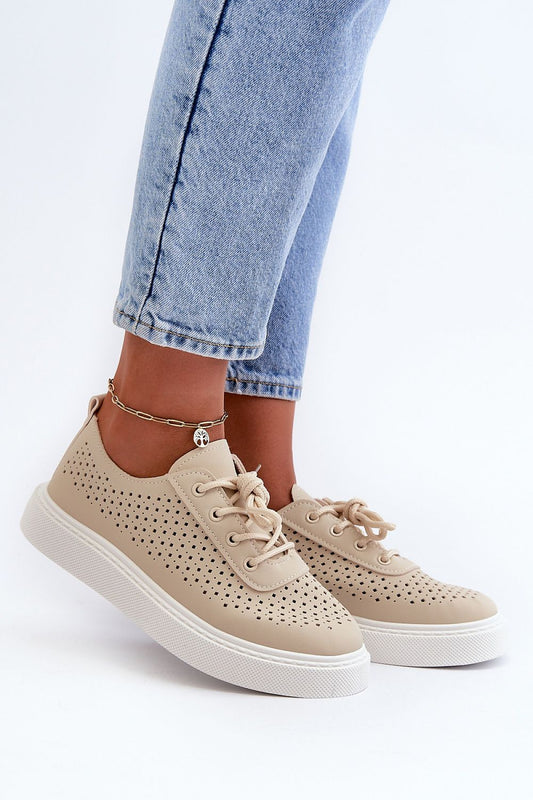 beige sneakers front view