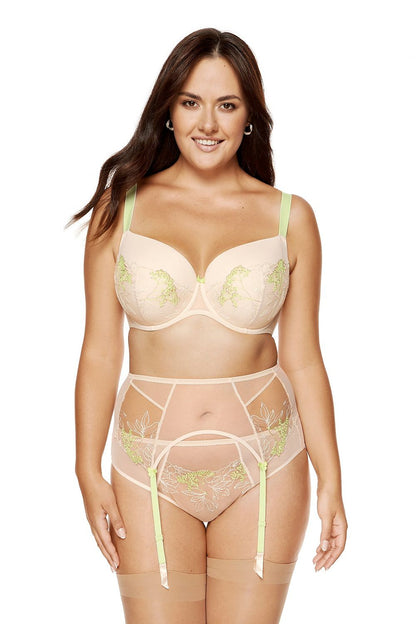 beige tulle belted belt alternate angle