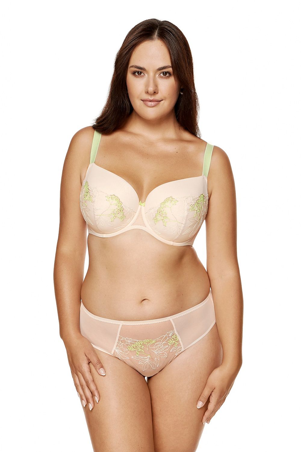 beige tulle padded bra alternate angle