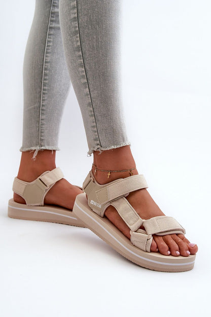 beige sandals front view
