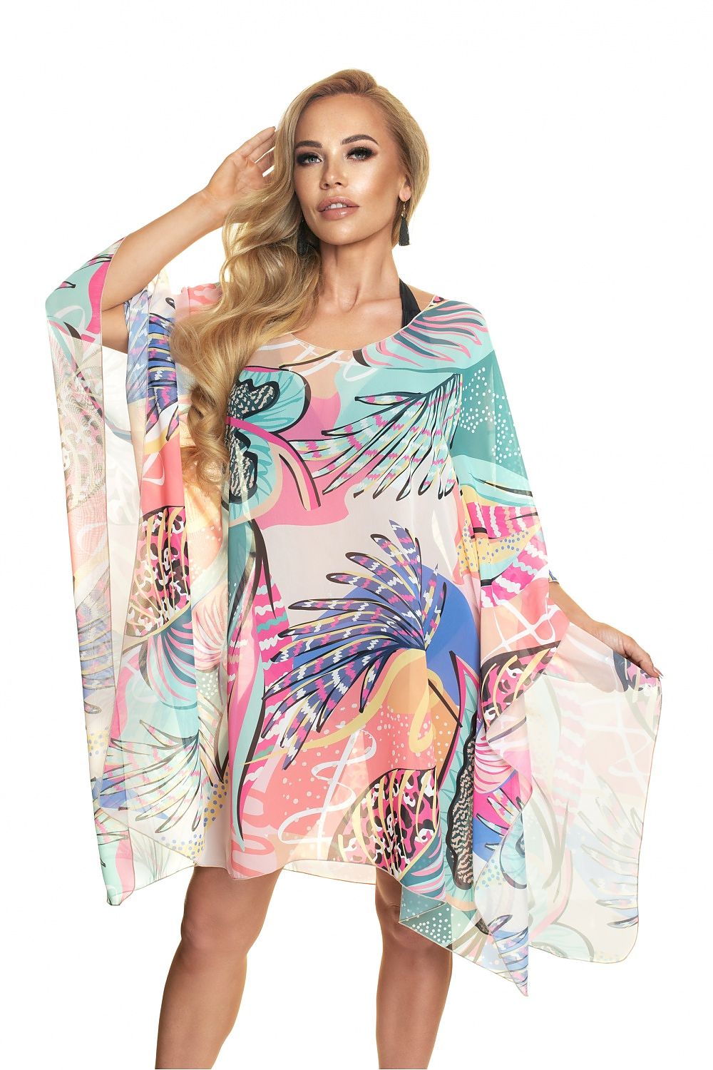 multicolor beach tunic front view
