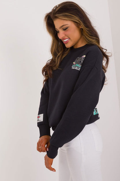 Women's Blue, Navy Blue, and Pink Sweatshirt view 5
