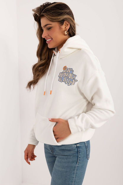 Women's Beige Sweatshirt side view