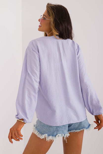 Women's Blue Blouse detail view