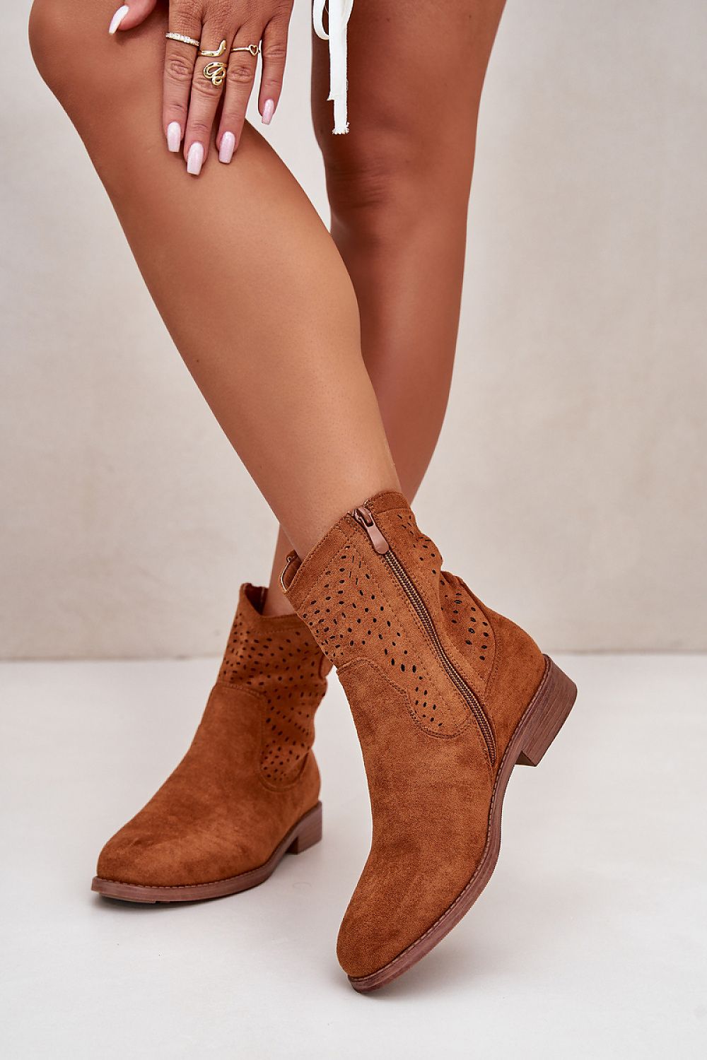 brown lace boots alternate angle