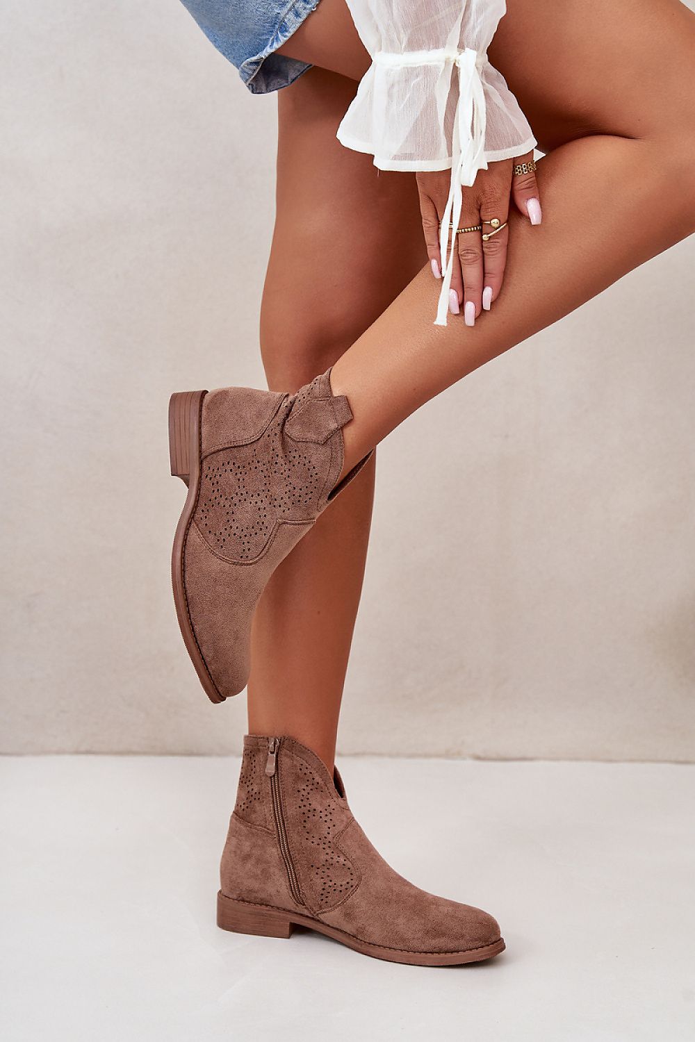 brown boots side view