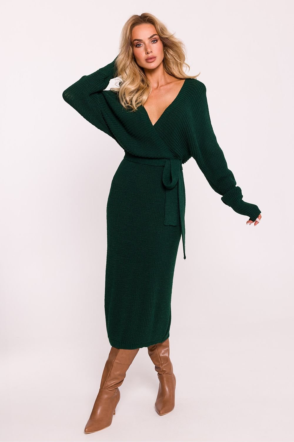 green wrap dresses front view