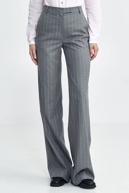grey belted trousers front view