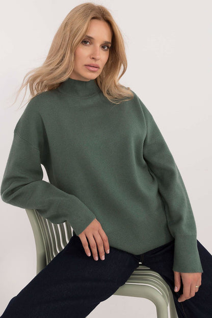 Women's Black and Green Jumper back view