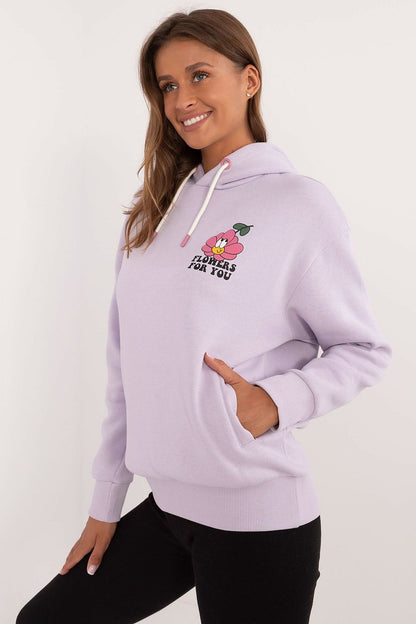 Women's Violet and Grey Sweatshirt side view