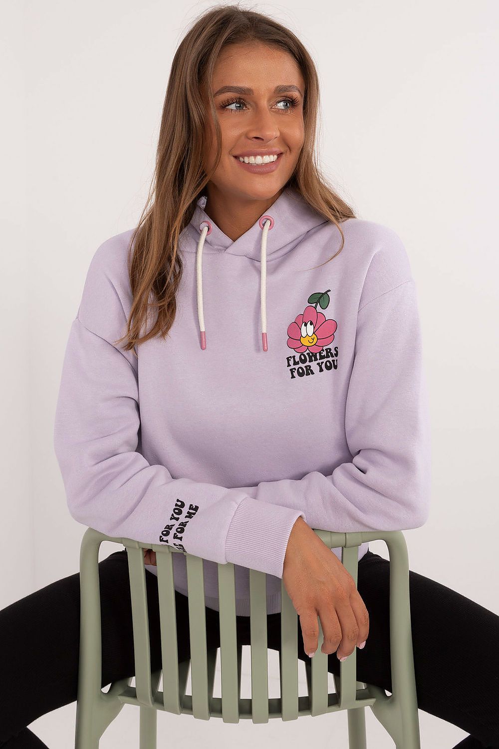 Women's Violet and Grey Sweatshirt back view