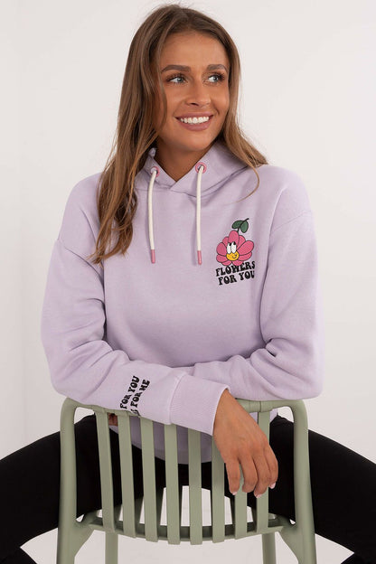 Women's Violet and Grey Sweatshirt back view