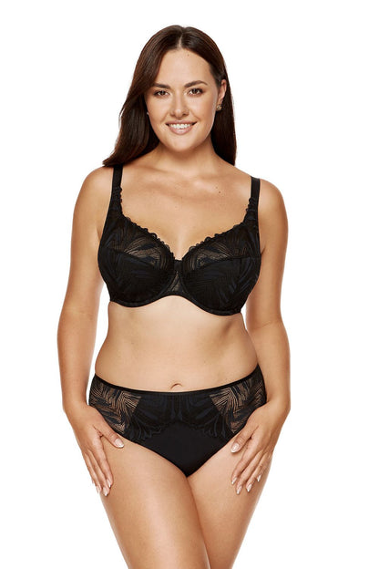 black lace tulle semi-soft alternate angle