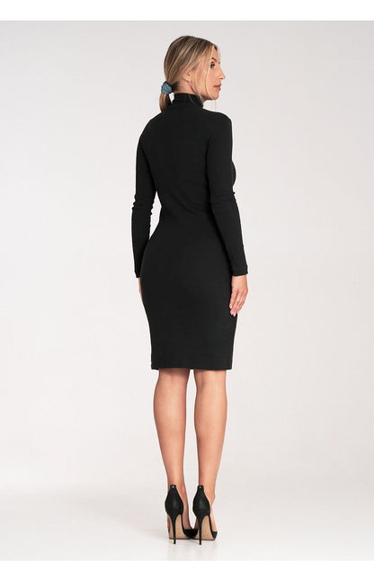 beige ~sukienka dzienna back view