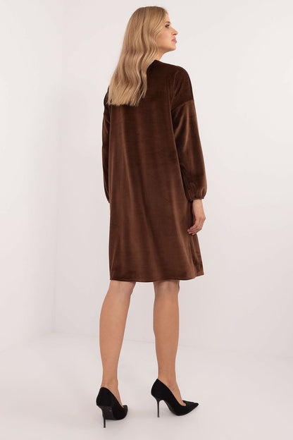 beige long sleeve day dress view 9