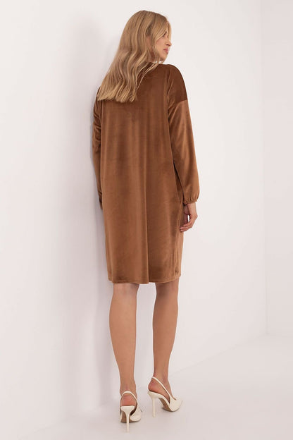 beige long sleeve day dress view 19