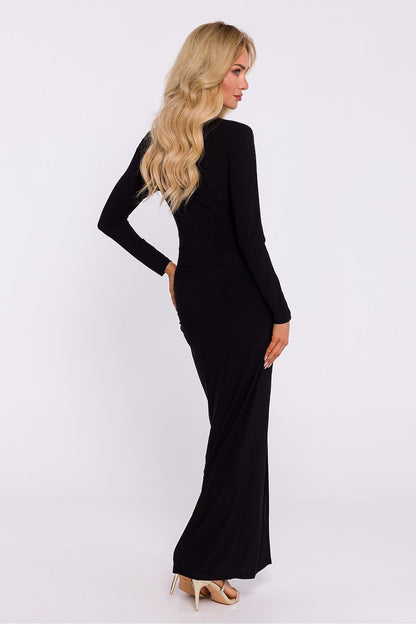 violet long sleeve maxi long dress view 6