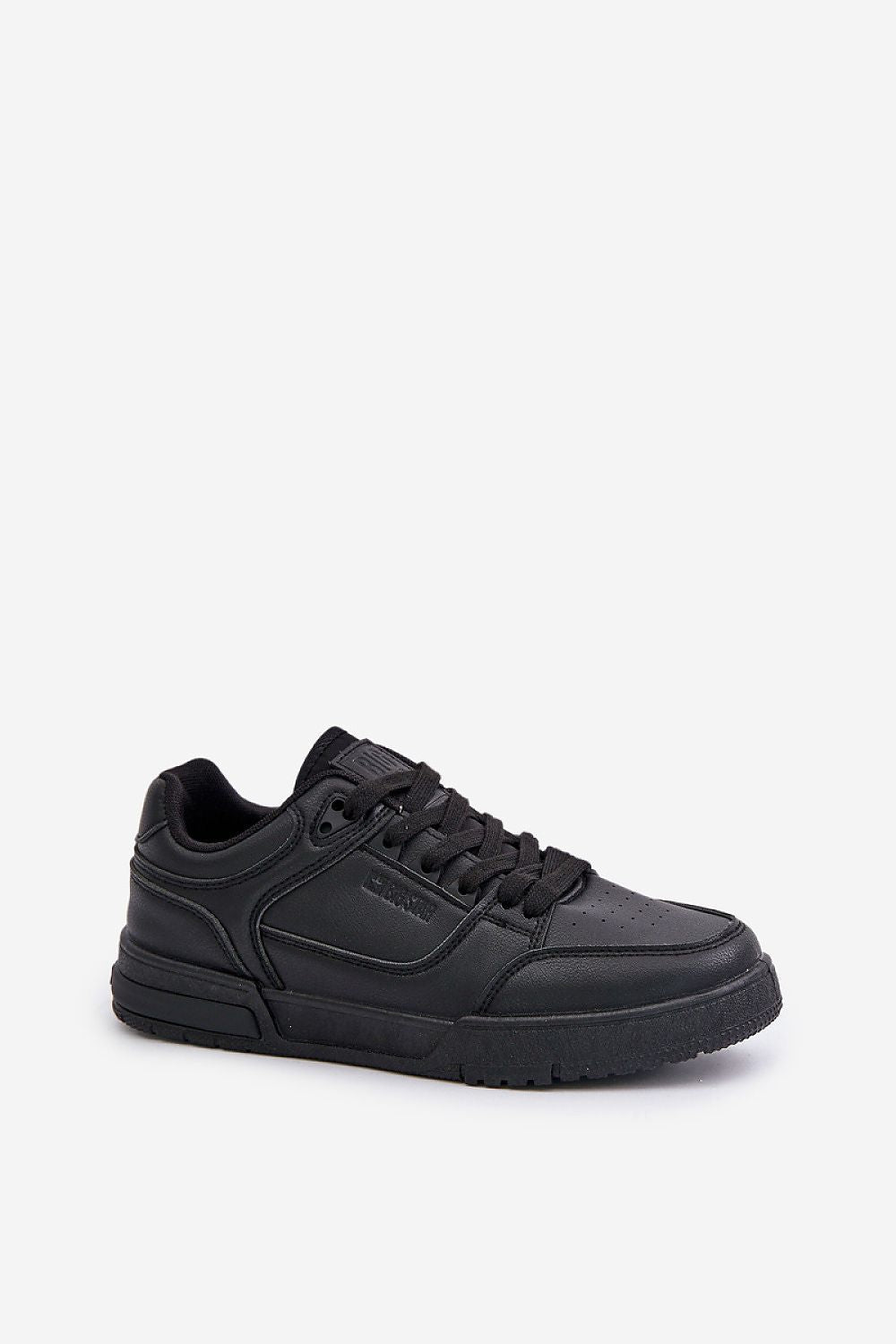 black sport shoes alternate angle