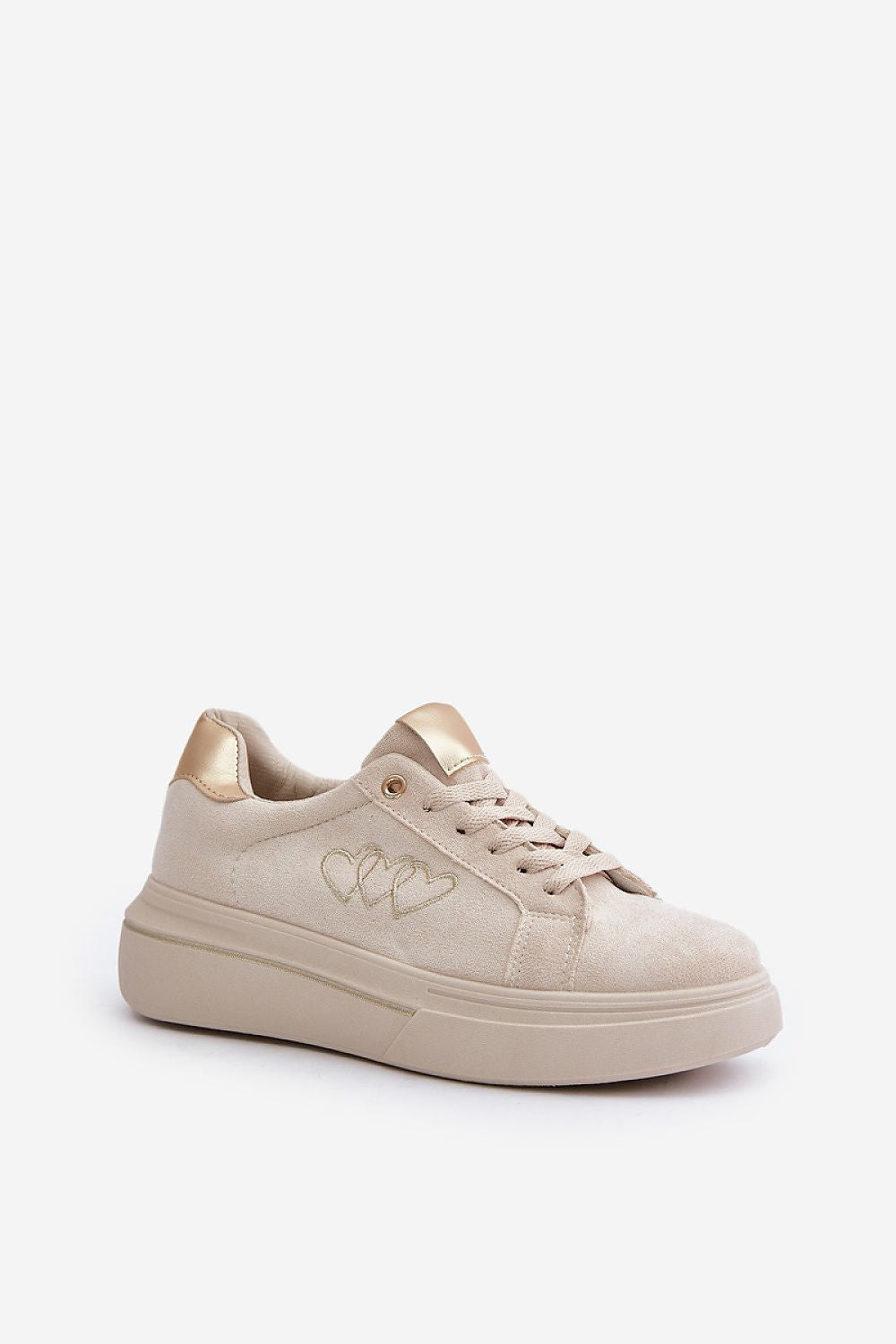 beige lace sport shoes alternate angle