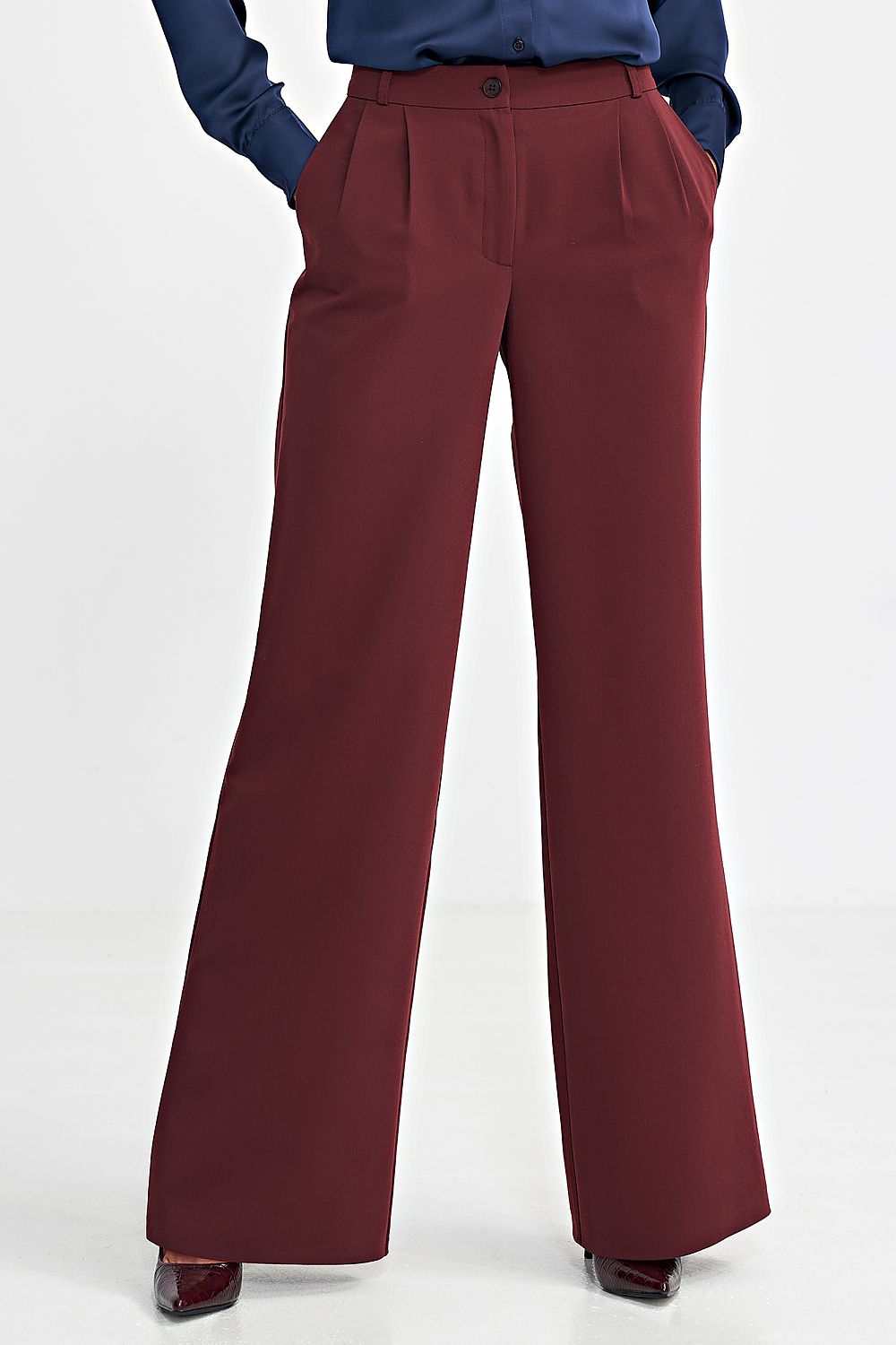 red belted trousers front view