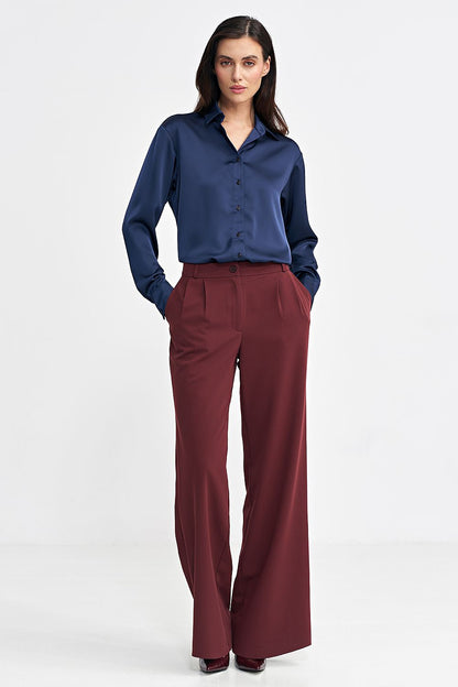 red belted trousers back view
