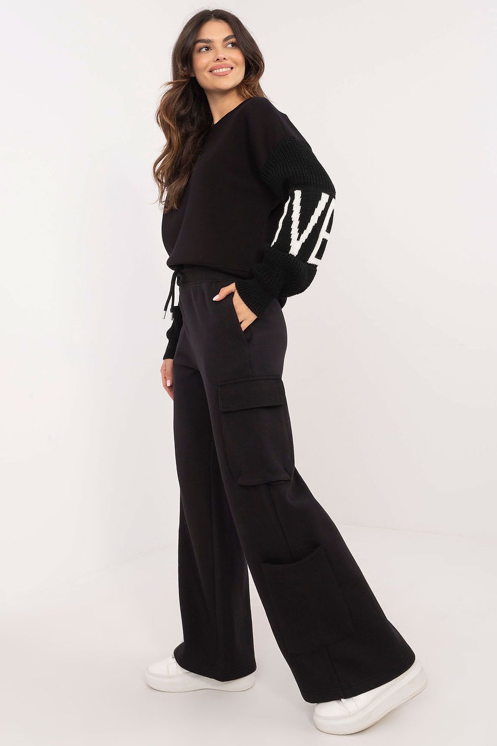 Women's Beige and Black Tracksuit Trousers view 5