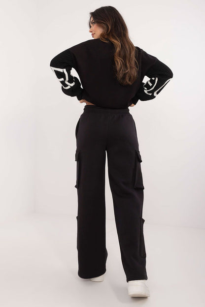 Women's Beige and Black Tracksuit Trousers view 6
