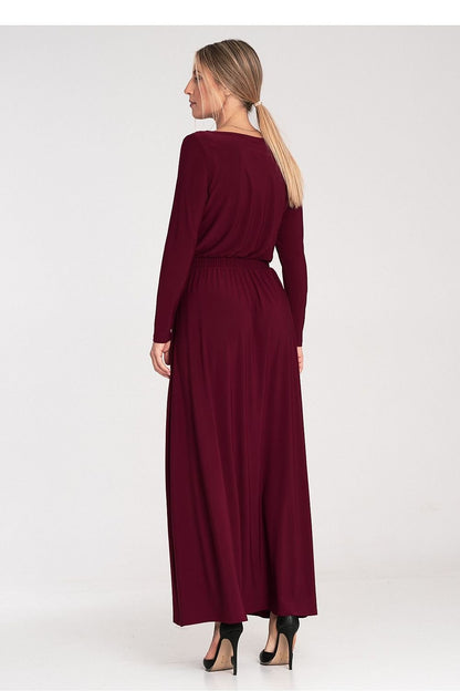 black long sleeve maxi day dress view 6