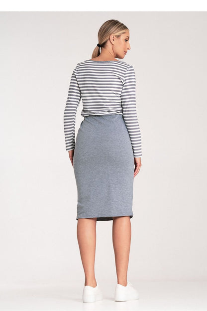 grey long sleeve day dress alternate angle