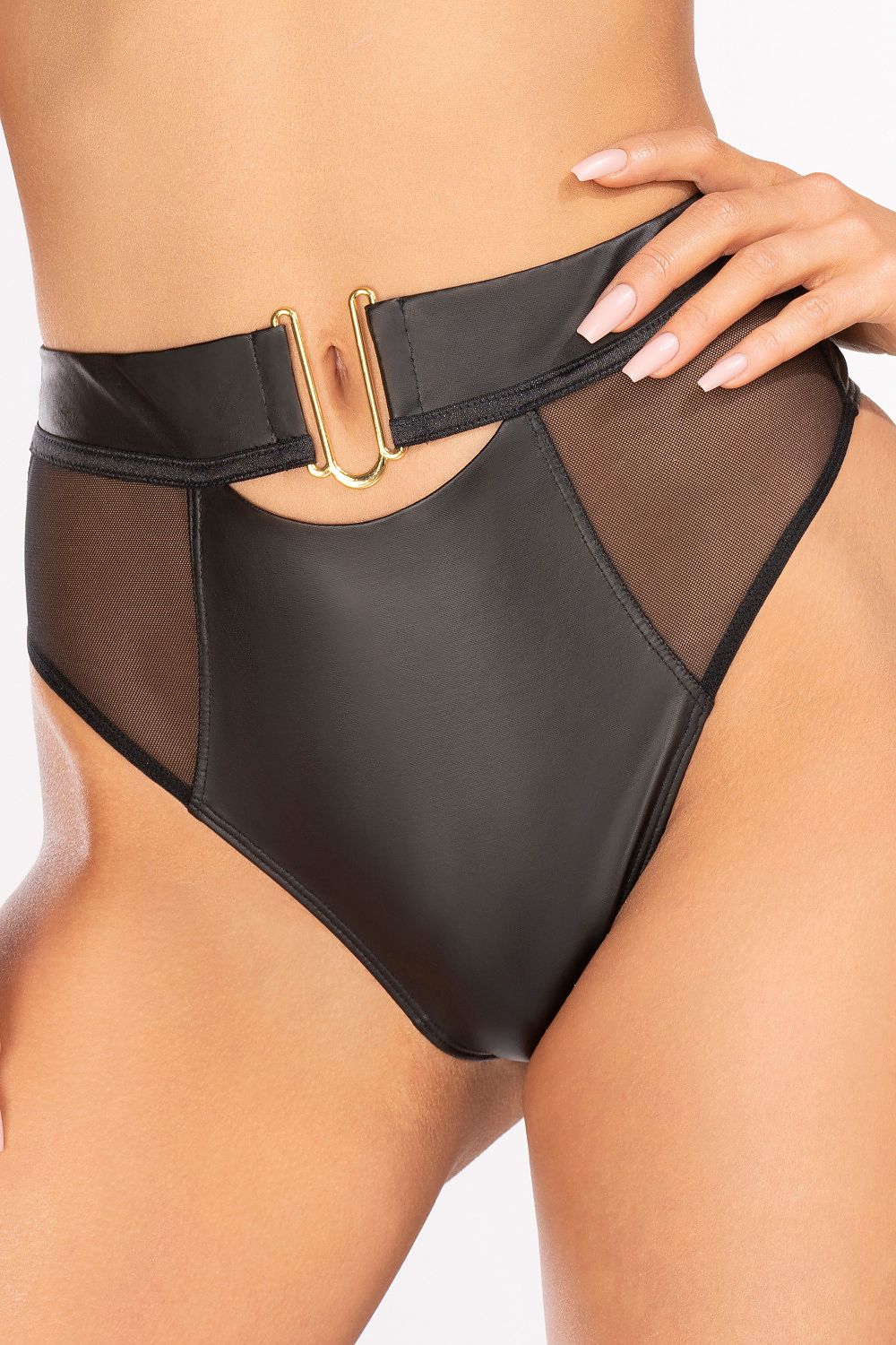 black tulle panties front view