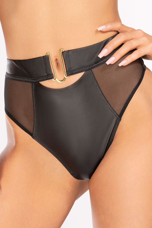 black tulle panties front view