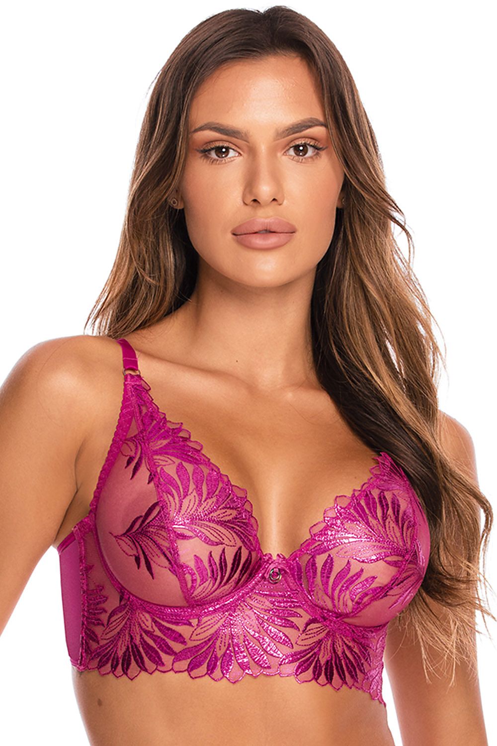 pink tulle matching set front view