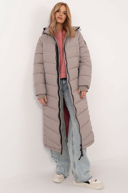 Women's Beige and Navy Blue Jacket front view