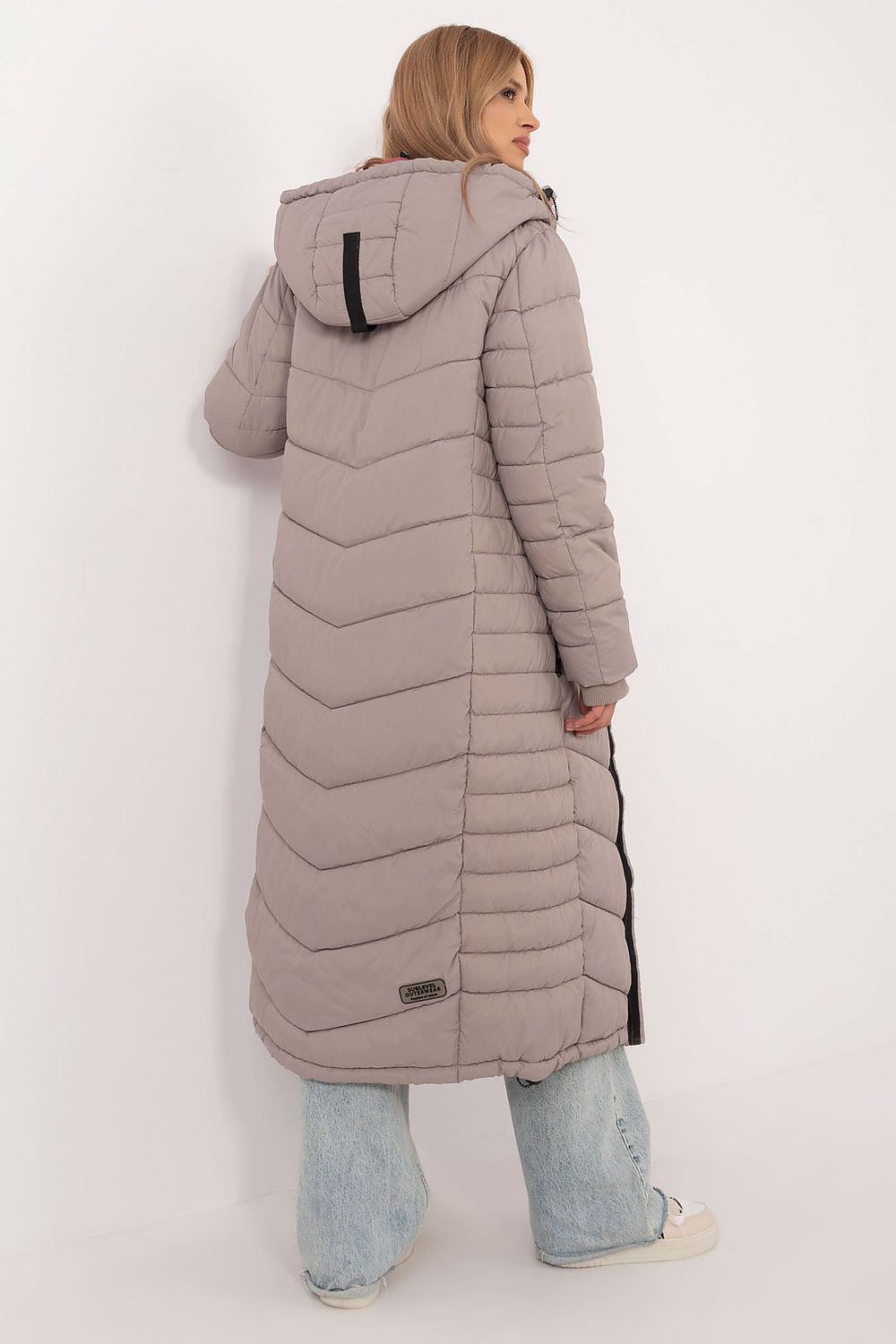 Women's Beige and Navy Blue Jacket detail view