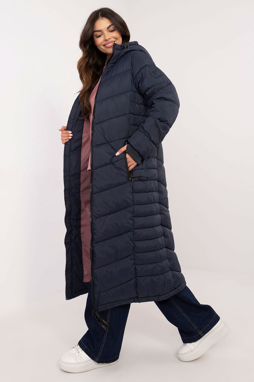 Women's Beige and Navy Blue Jacket view 5