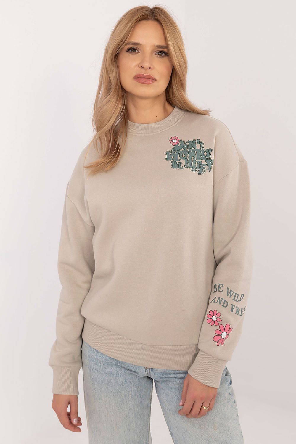 Women's Blue, Navy Blue, and Pink Sweatshirt view 11