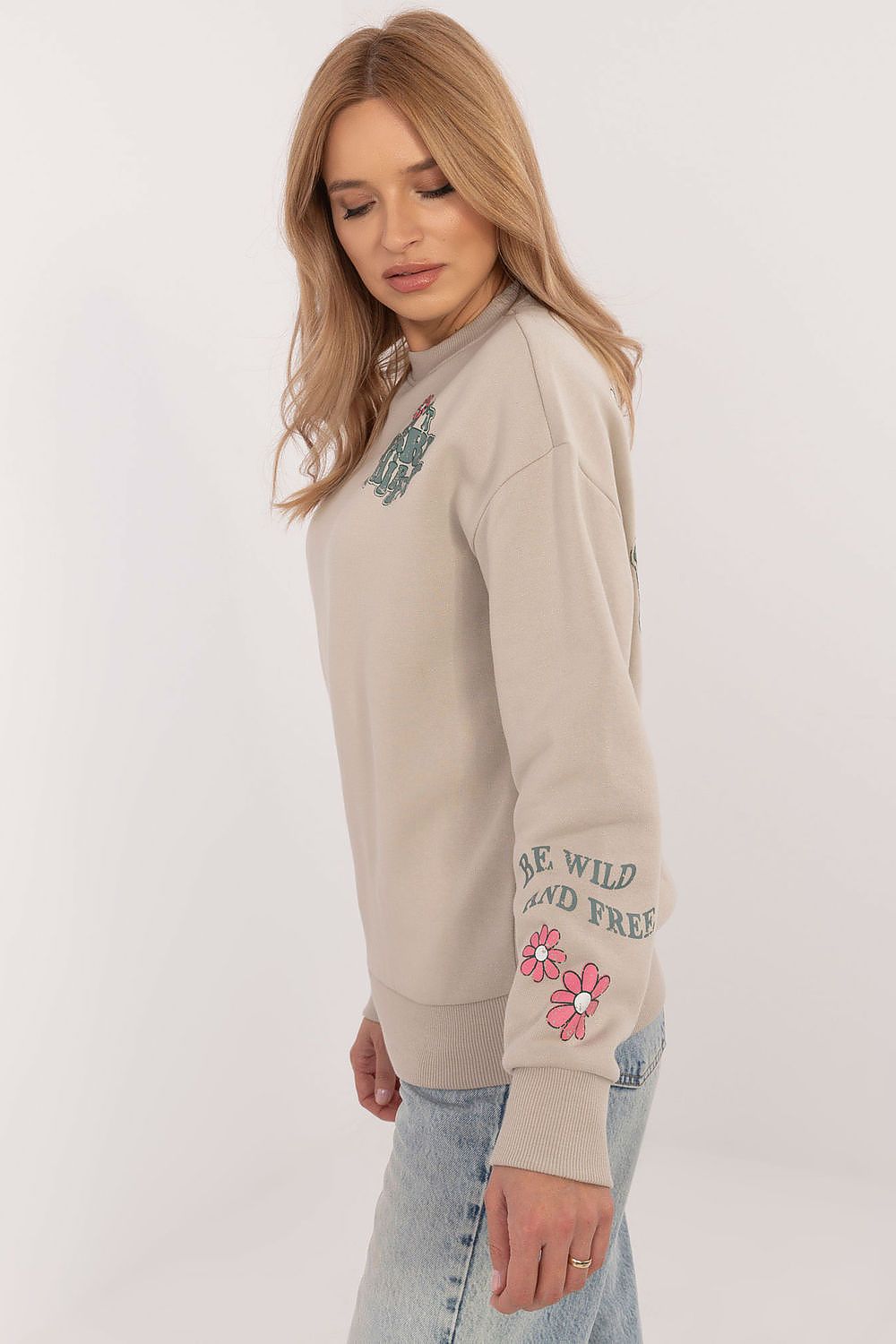 Women's Blue, Navy Blue, and Pink Sweatshirt view 12