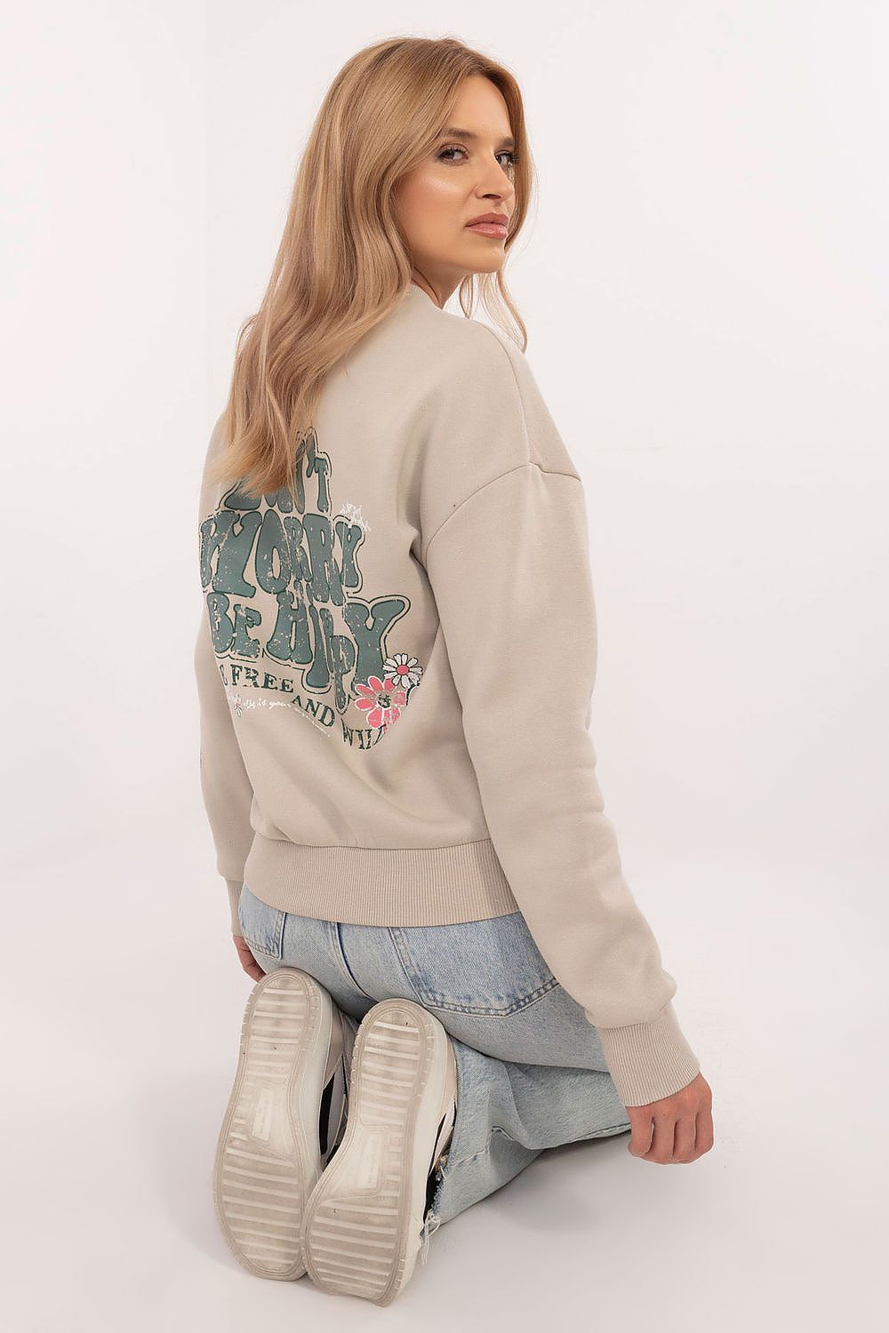 Women's Blue, Navy Blue, and Pink Sweatshirt view 14