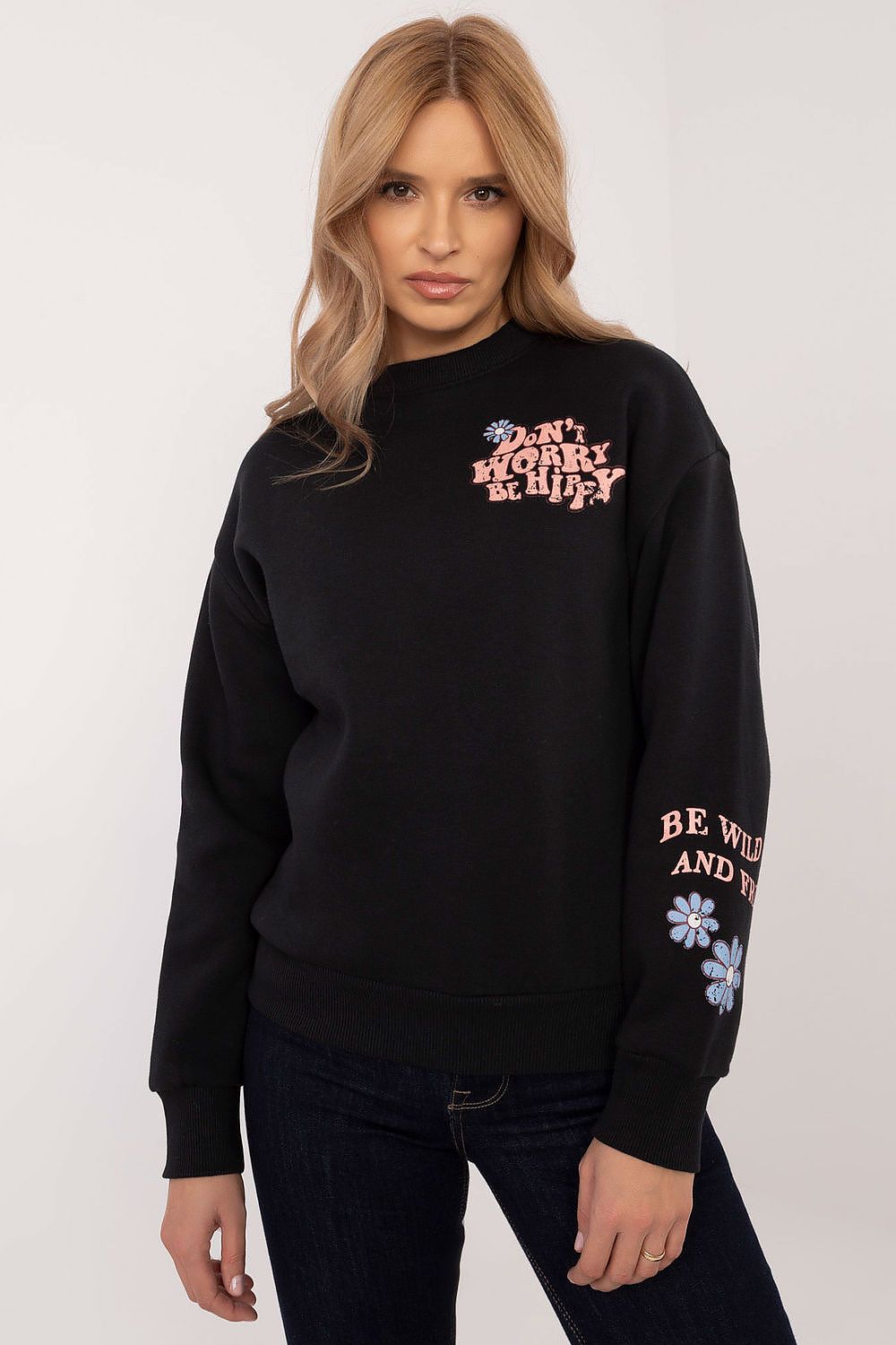 Women's Blue, Navy Blue, and Pink Sweatshirt view 15