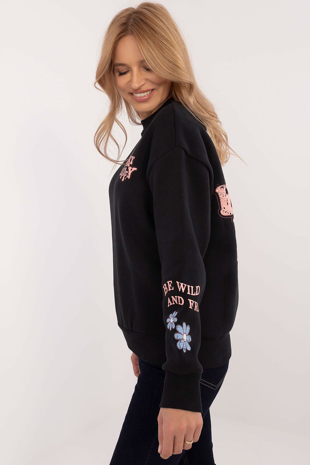 Women's Blue, Navy Blue, and Pink Sweatshirt view 16