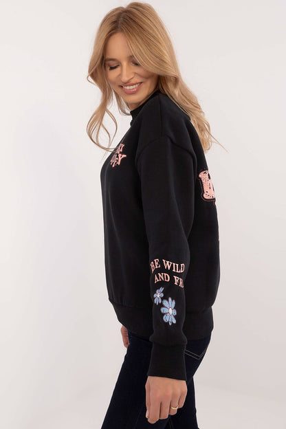 Women's Blue, Navy Blue, and Pink Sweatshirt view 16